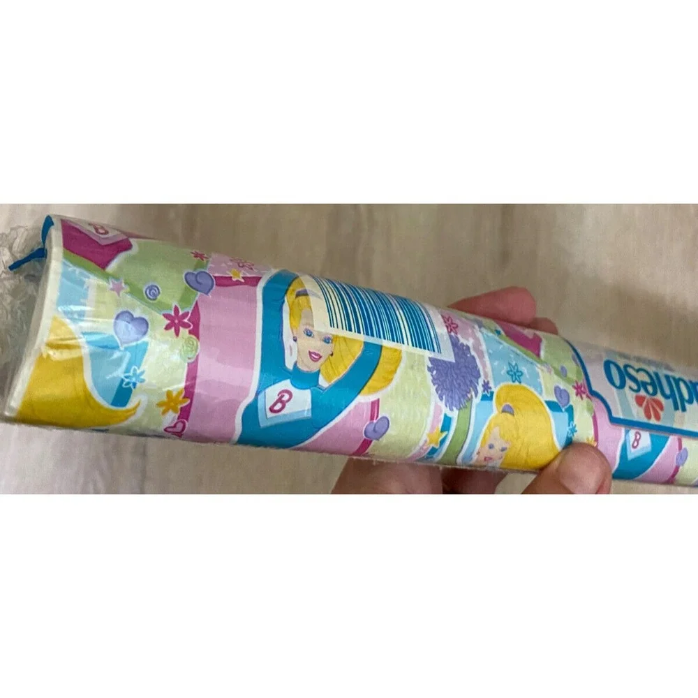 Vtg Barbie Contact Paper Adheso Self Adhesive Vinyl 1.5 Yards x 18